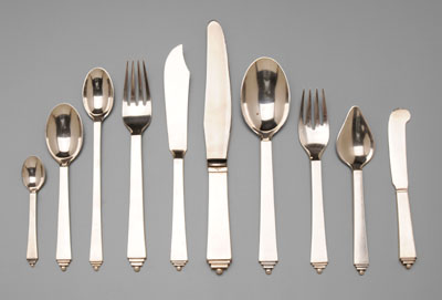 George Jensen sterling flatware: