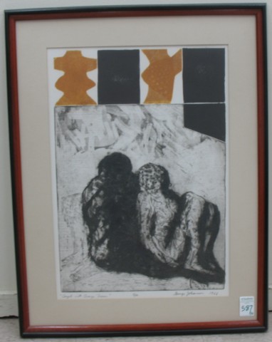 GEORGE JOHANSON ETCHING ON PAPER