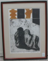 GEORGE JOHANSON ETCHING ON PAP