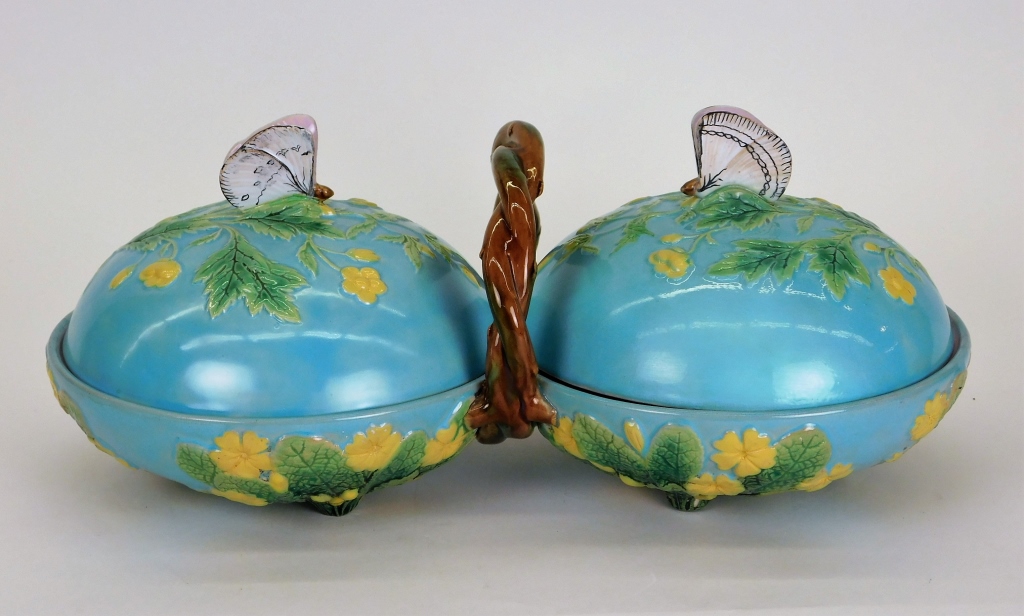 GEORGE JONES MAJOLICA BUTTERFLY