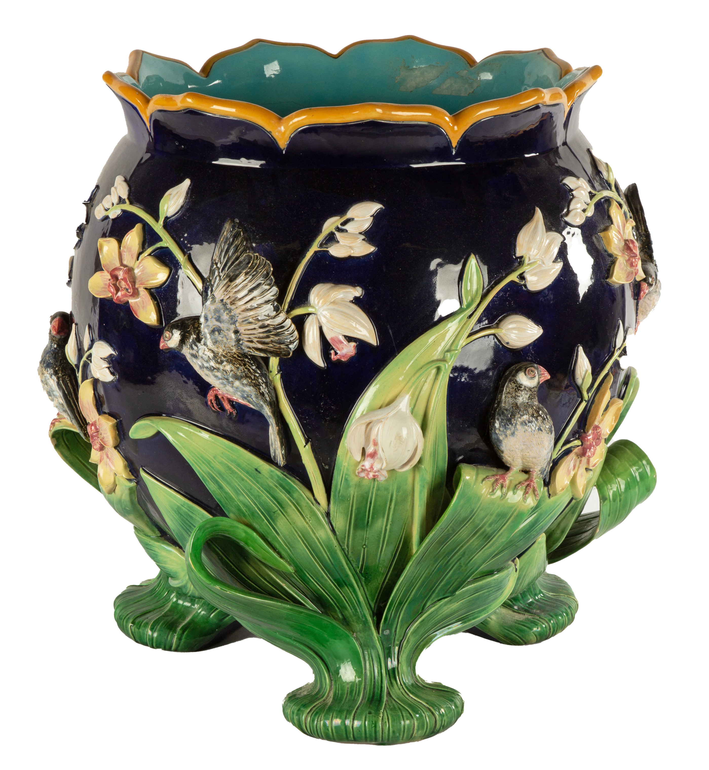 GEORGE JONES, MAJOLICA JARDINIERE