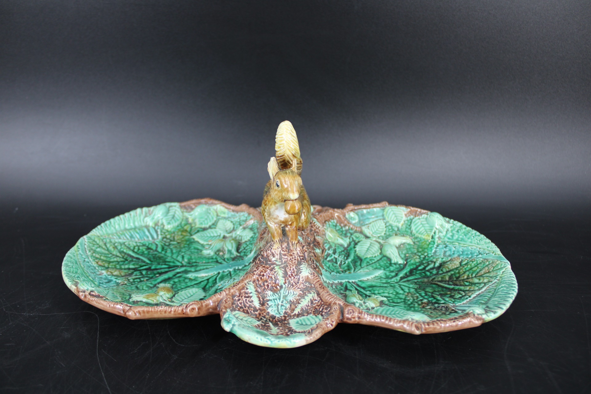 GEORGE JONES MAJOLICA SQUIRREL