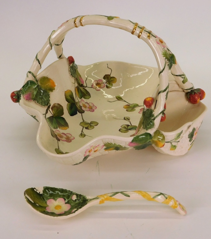 GEORGE JONES MAJOLICA STRAWBERRY