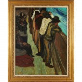 GEORGE LUKS (AFTER), OIL ON CA