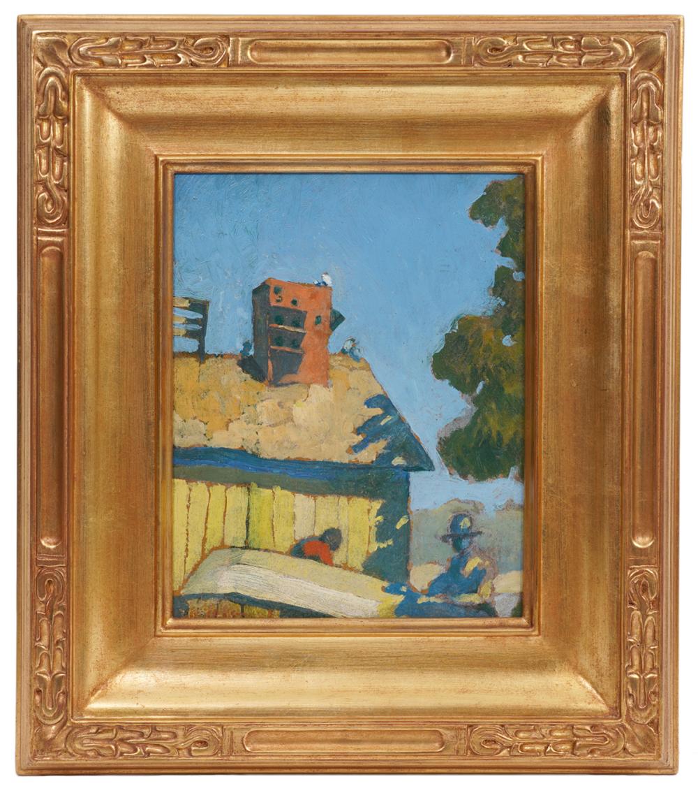 GEORGE LUKS 'BOAT YARD' OIL