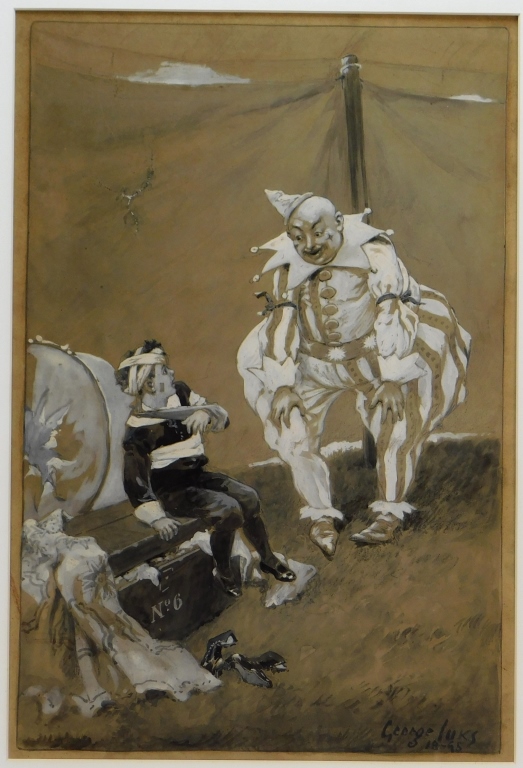 GEORGE LUKS CIRCUS SCENE PAINTING