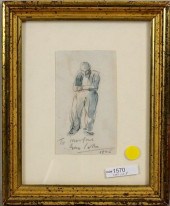 GEORGE LUKS "FIGURE STUDY" PEN