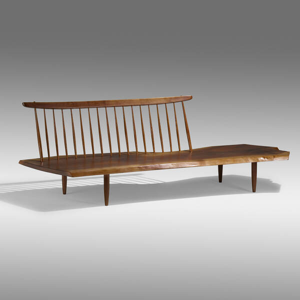 George Nakashima. Conoid Bench with