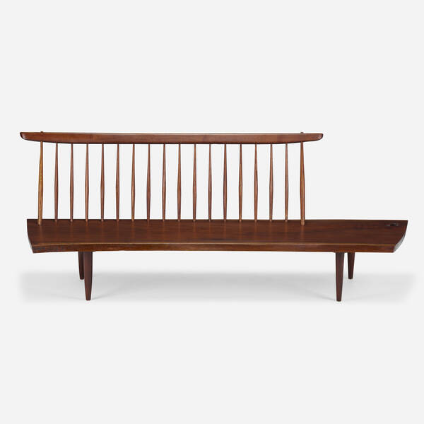 George Nakashima. Conoid Bench with