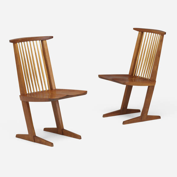 George Nakashima. Conoid chairs,