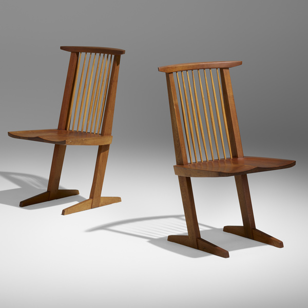 George Nakashima. Conoid chairs,