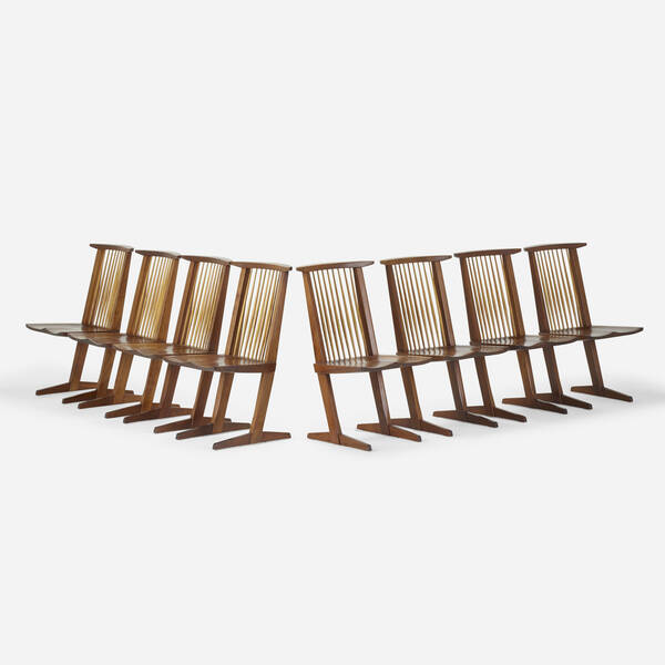 George Nakashima. Conoid chairs,