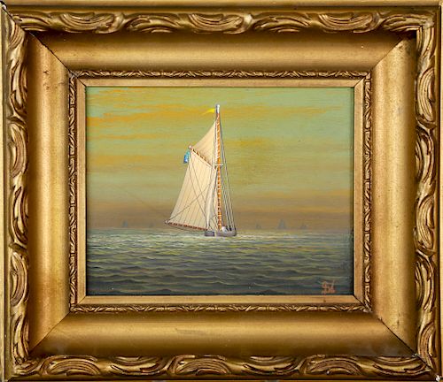 GEORGE NEMETHY OIL ON WOOD PANEL