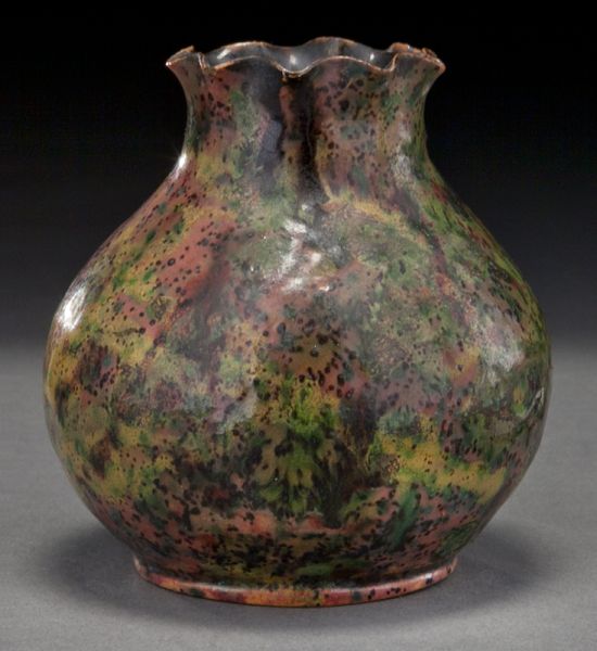 George Ohr glazed ceramic vase with
