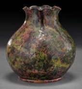 George Ohr glazed ceramic vase
