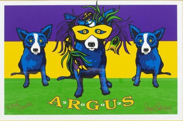 GEORGE RODRIGUE BLUE DOG ARGUS 2002