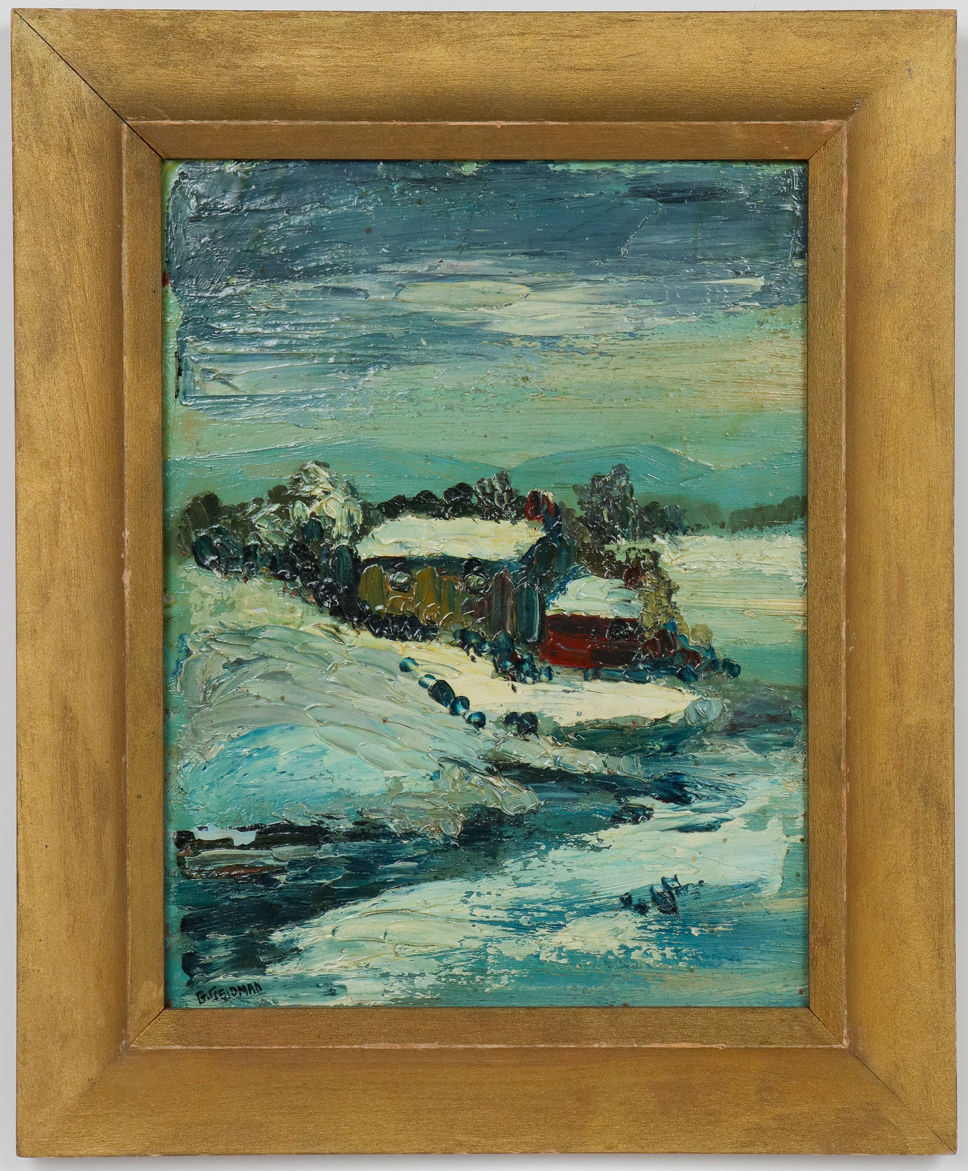 GEORGE SEIDMAN "WINTER COTTAGE" OIL