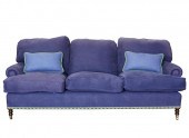 GEORGE SMITH BLUE UPHOLSTERED