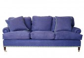 GEORGE SMITH BLUE UPHOLSTERED