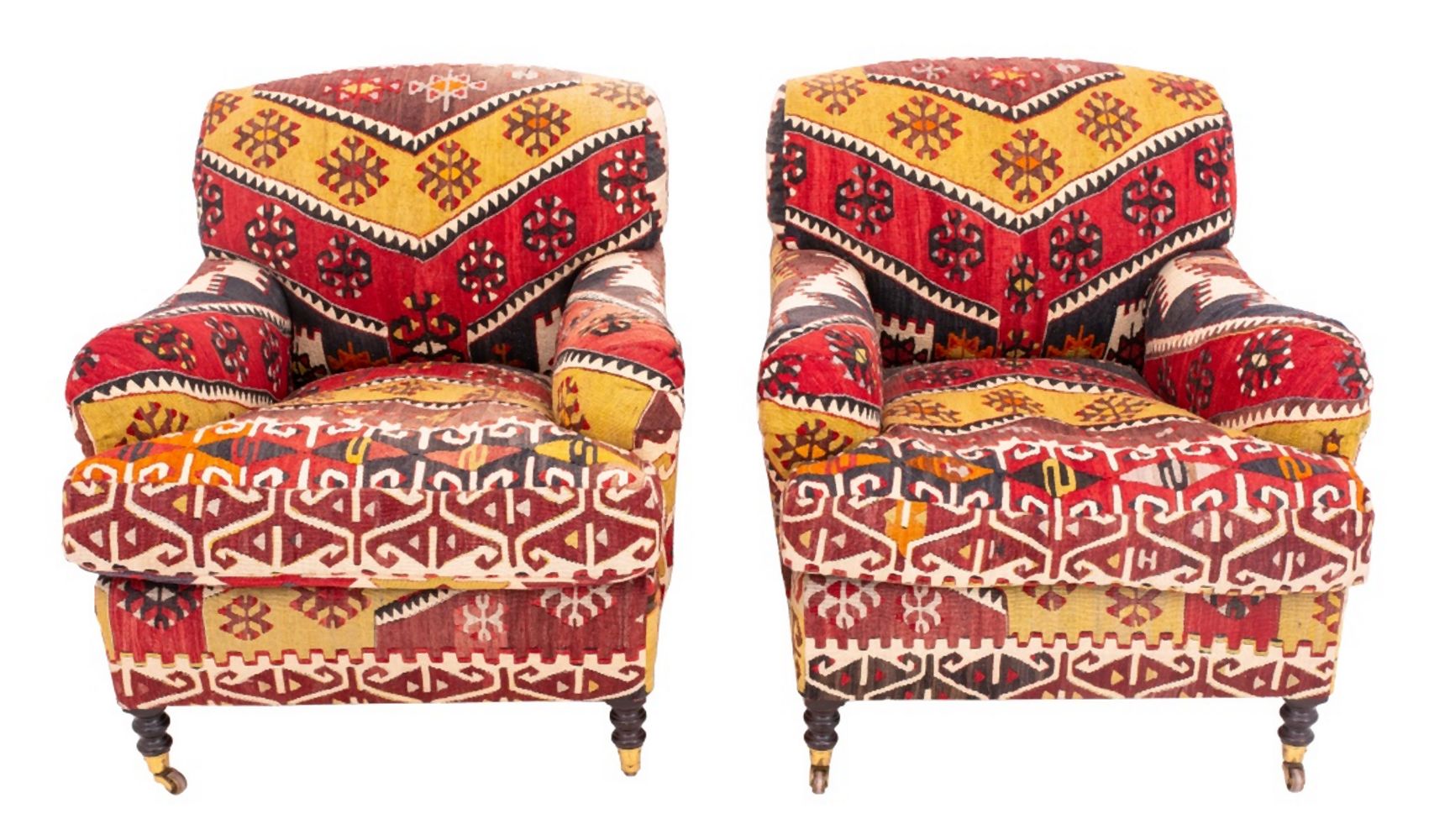 GEORGE SMITH KILIM COVERED ARM