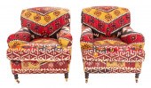 GEORGE SMITH KILIM COVERED ARM