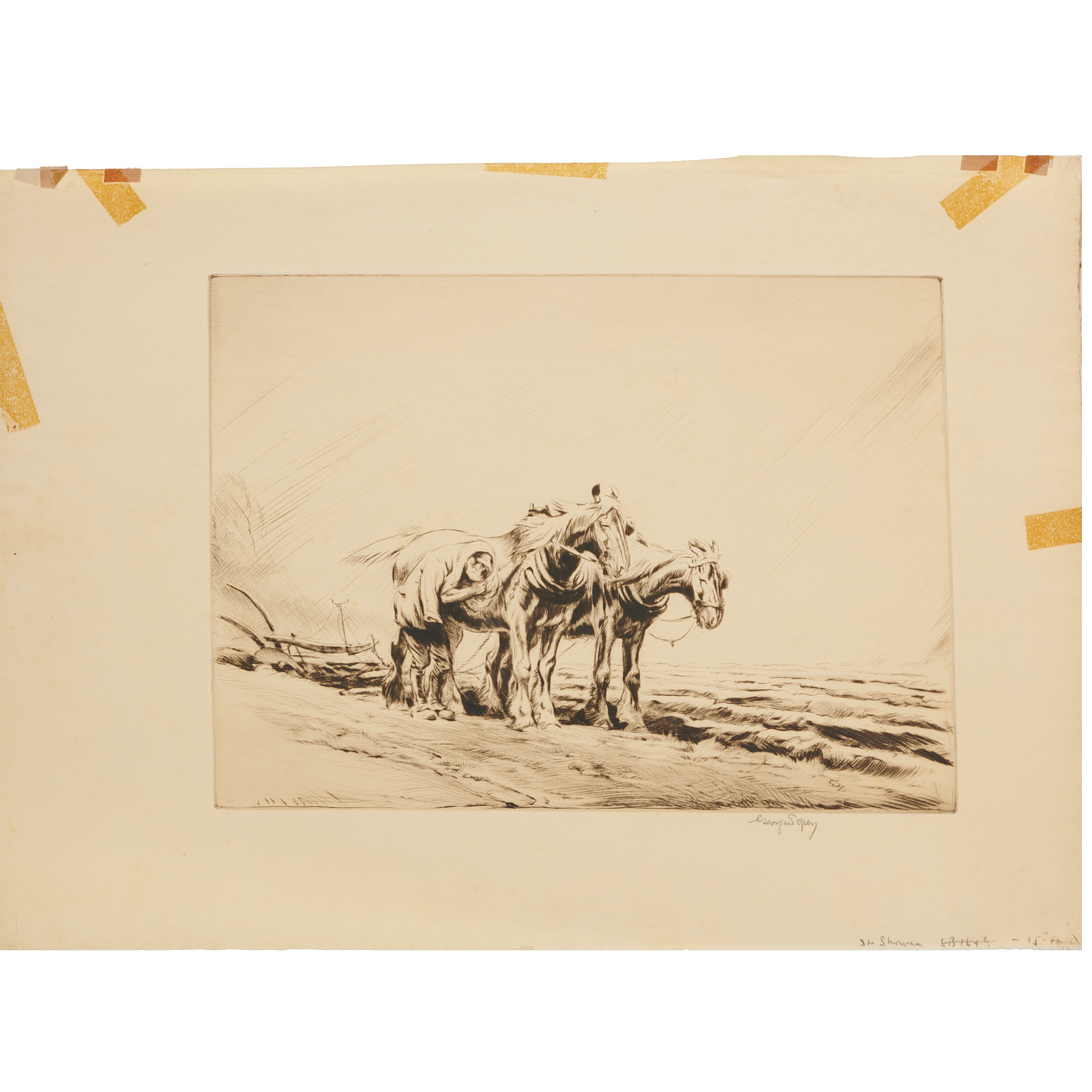 GEORGE SOPER, SIGNED ETCHING George