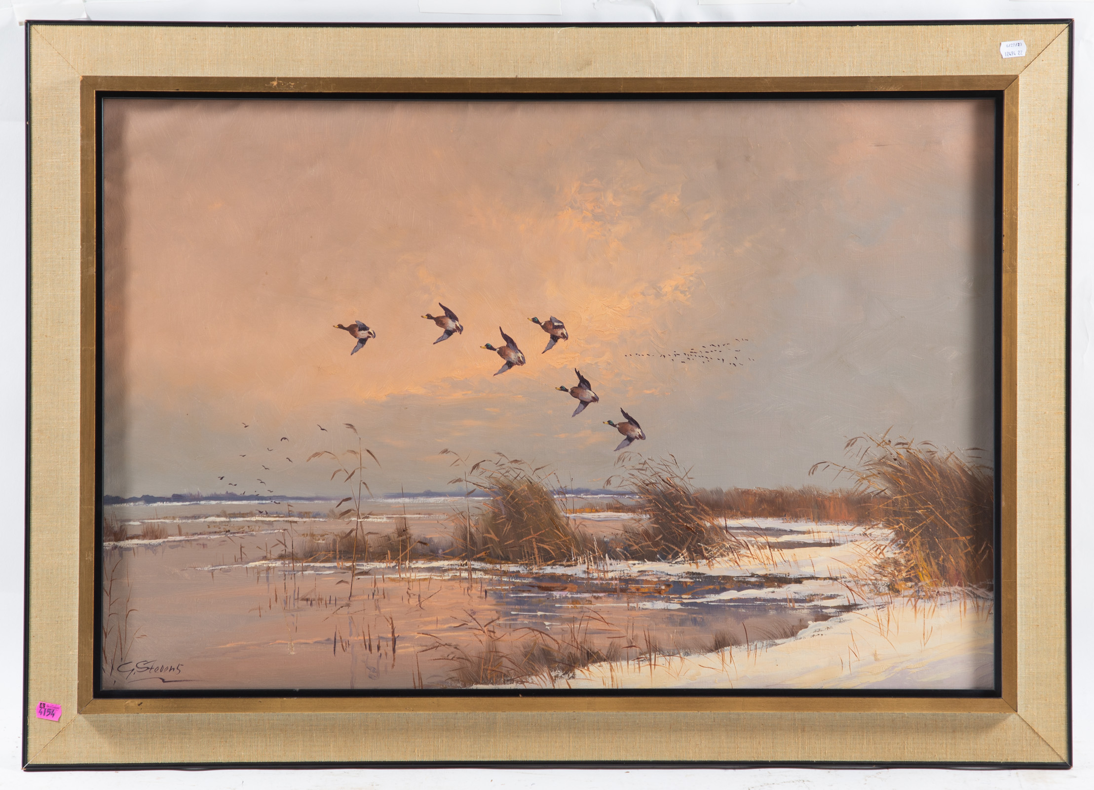 GEORGE STEVENS. MALLARDS FLYING