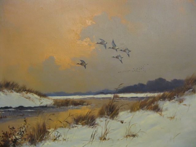 George Stevens Oil ducks in