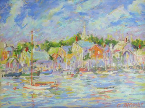 GEORGE THOMAS PASTEL ON PAPER