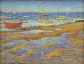 GEORGE THOMAS PASTEL ON PAPER