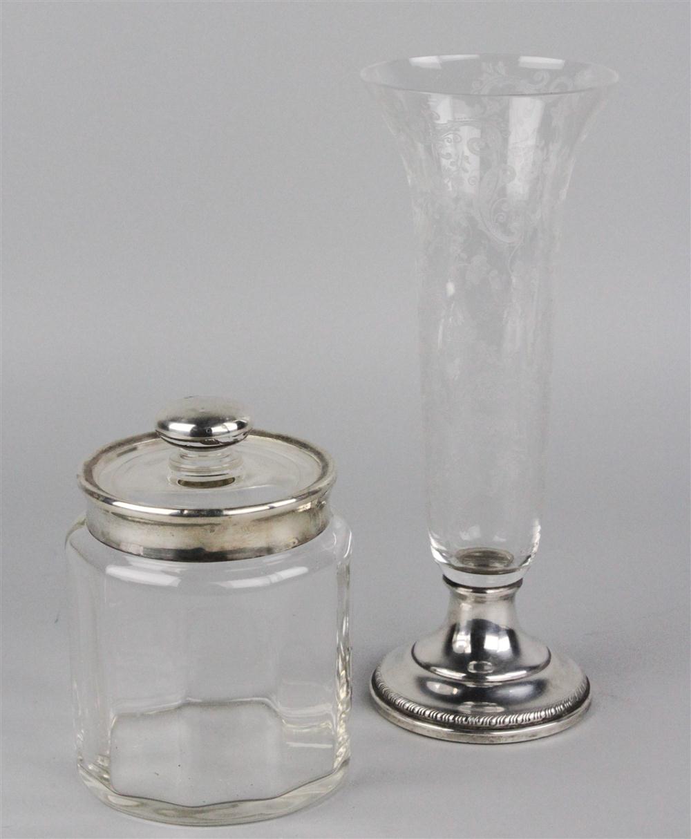 GEORGE V SILVER MOUNTED GLASS