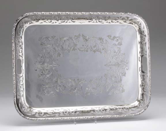 George V Silverplate Tray,  first