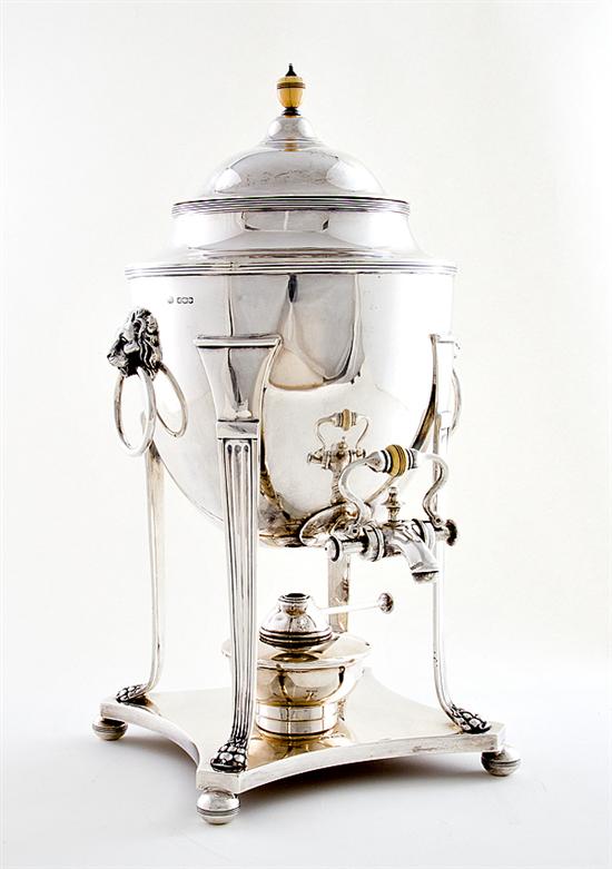 George V sterling hot water urn