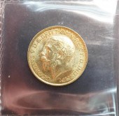 GEORGE V SYDNEY 1915 GOLD SOVE