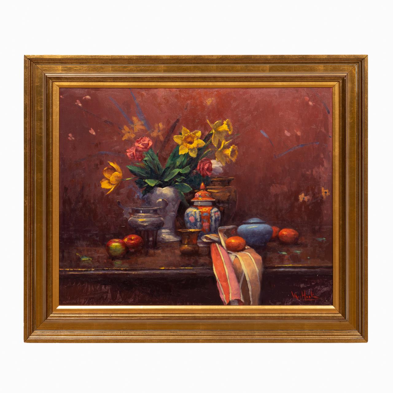 GEORGE VAN HOOK, FLORAL STILL LIFE,