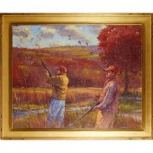 GEORGE VAN HOOK, LARGE OIL ON