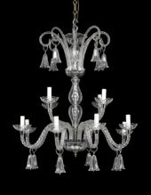 George VI Cut Glass Tiered Twe