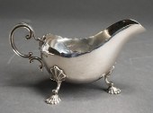 GEORGE VI ENGLISH SILVER SAUCE