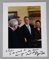 GEORGE W. BUSH, AUTOGRAPHED PH
