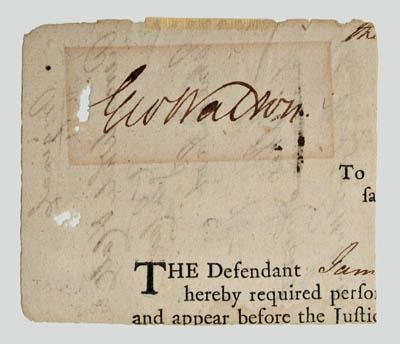 George Walton signature, clipped