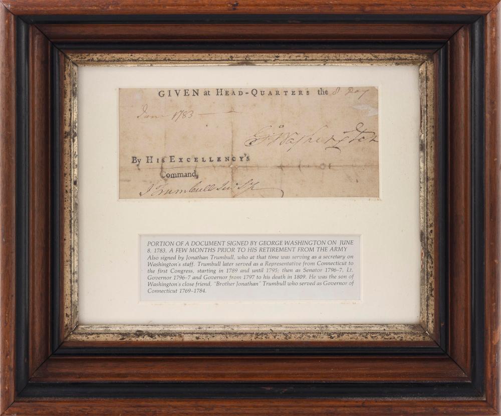 GEORGE WASHINGTON AUTOGRAPH DATED
