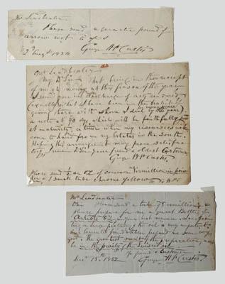 George Washington Custis letters: