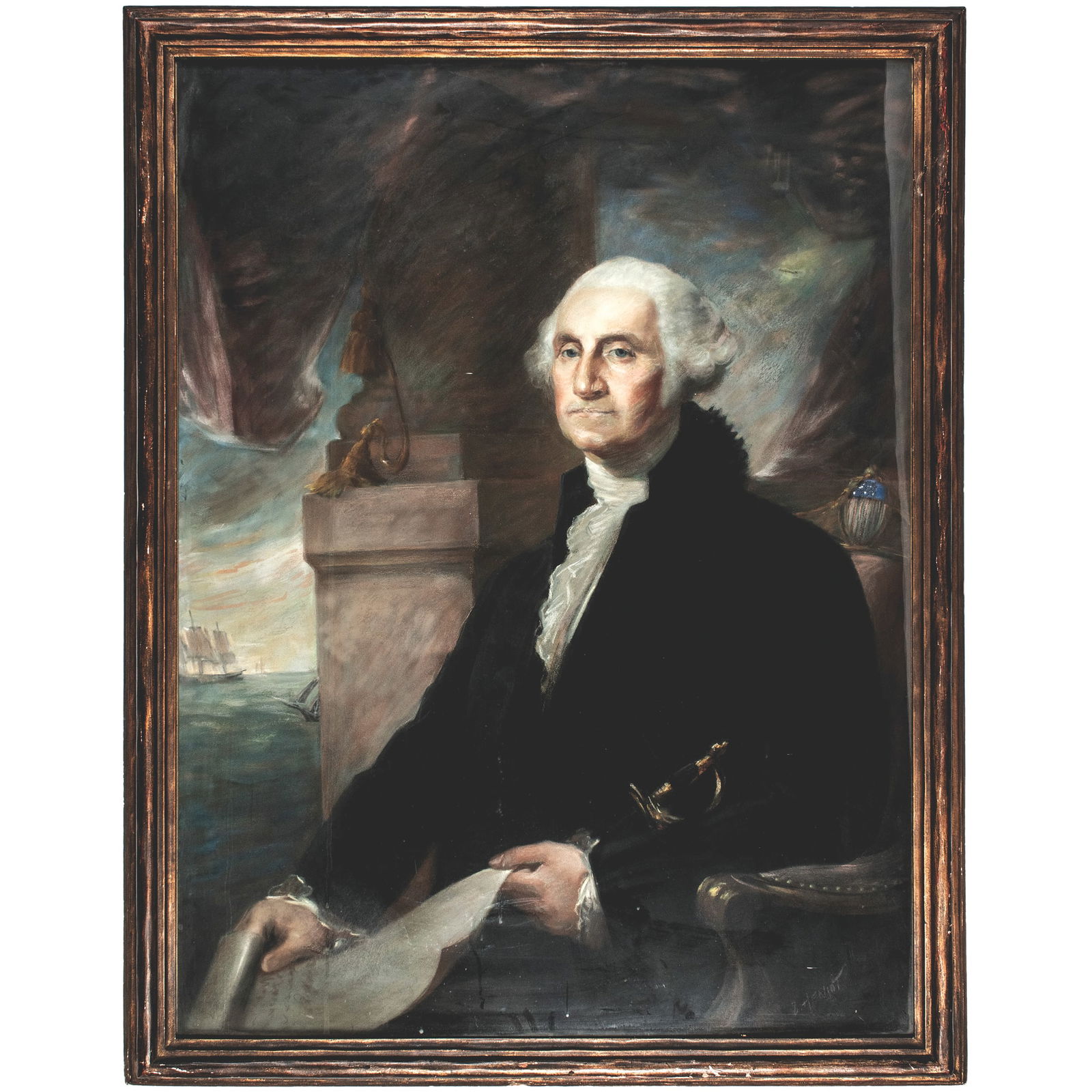 GEORGE WASHINGTON PORTRAIT OIL