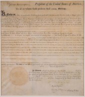 GEORGE WASHINGTON SIGNED LAND