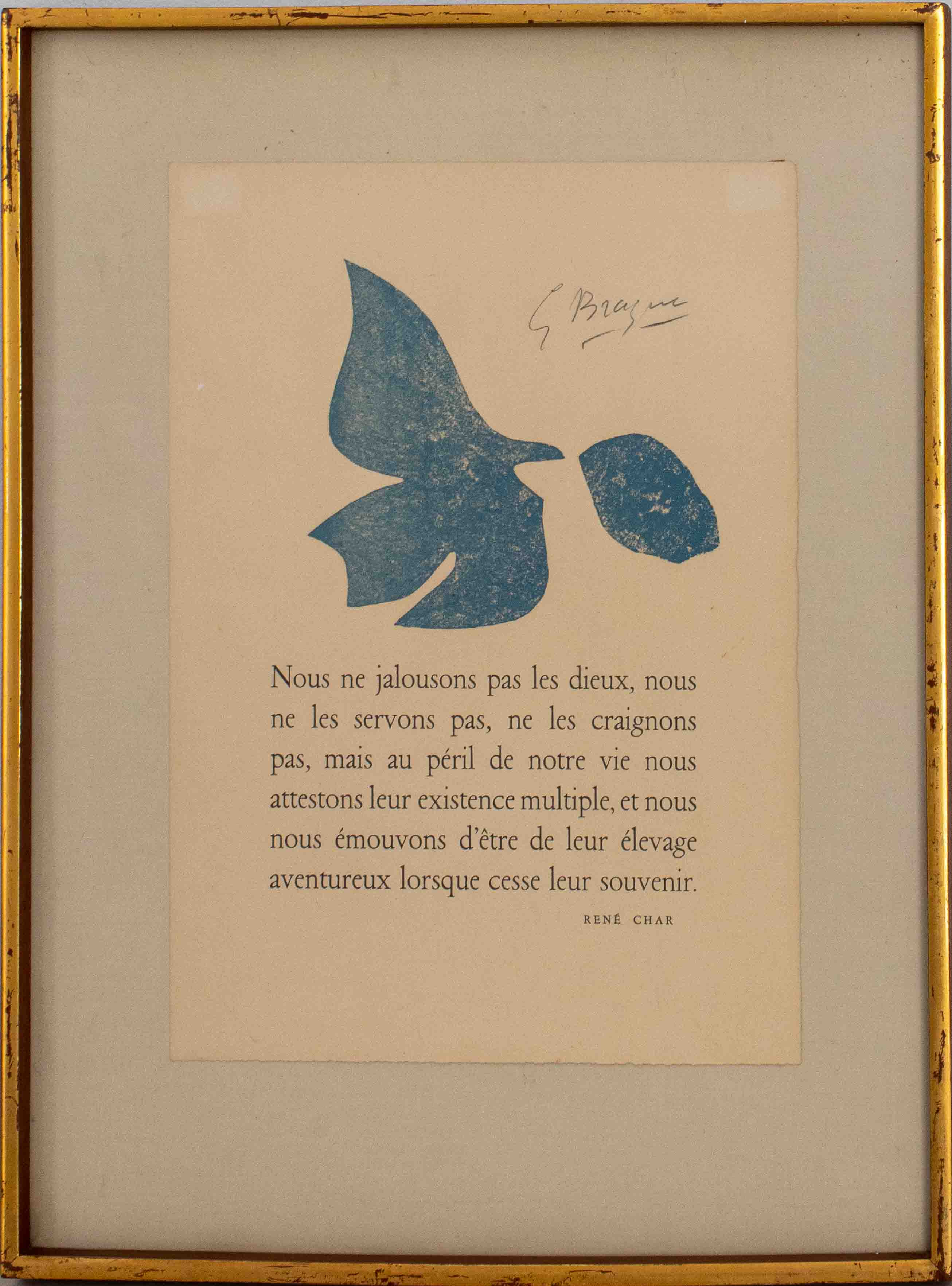 GEORGES BRAQUE "BIRD IN FLIGHT"