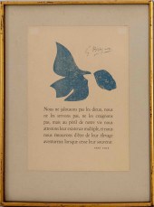 GEORGES BRAQUE "BIRD IN FLIGHT