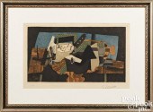 GEORGES BRAQUE, SIGNED AQUATIN