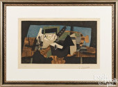 GEORGES BRAQUE, SIGNED AQUATIN
