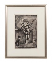 GEORGES ROUAULT "CLOWN AU CHIE