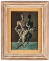 GEORGES SPIRO SURREALIST OIL O